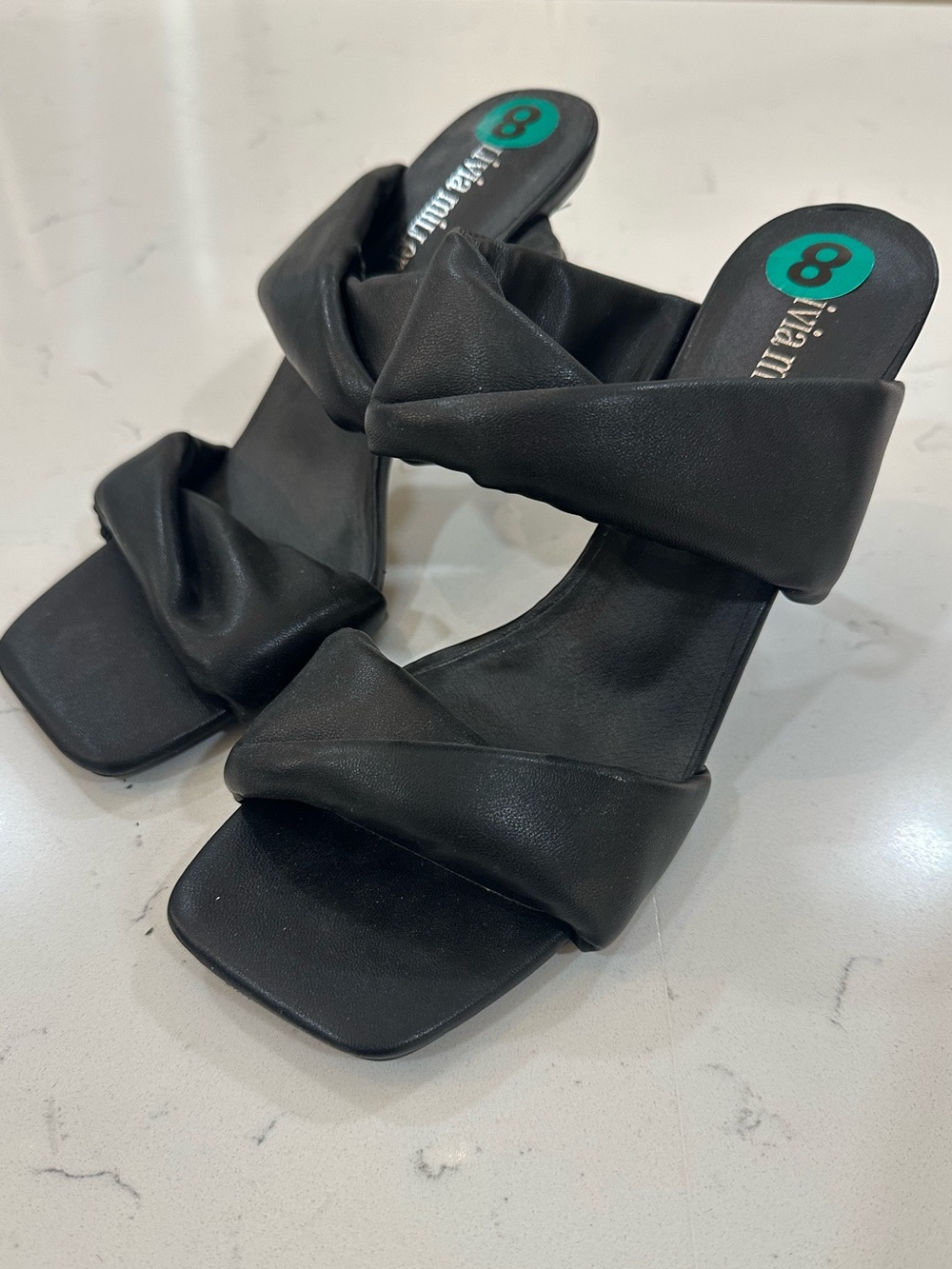 Black Women's Slip-On Knot Sandals - Size 8-NWOT